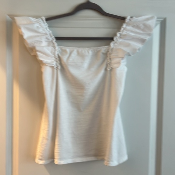 Nation LTD White Misty Open Back Ruffle Tank Size Small - Picture 5 of 7